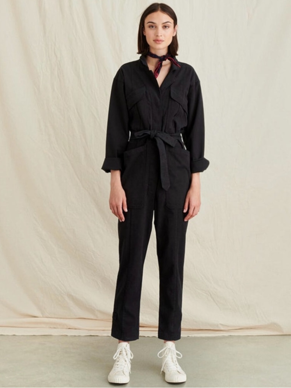 ALEX MILL Expedition Cropped Tencel-Blend Twill Jumpsuit size S